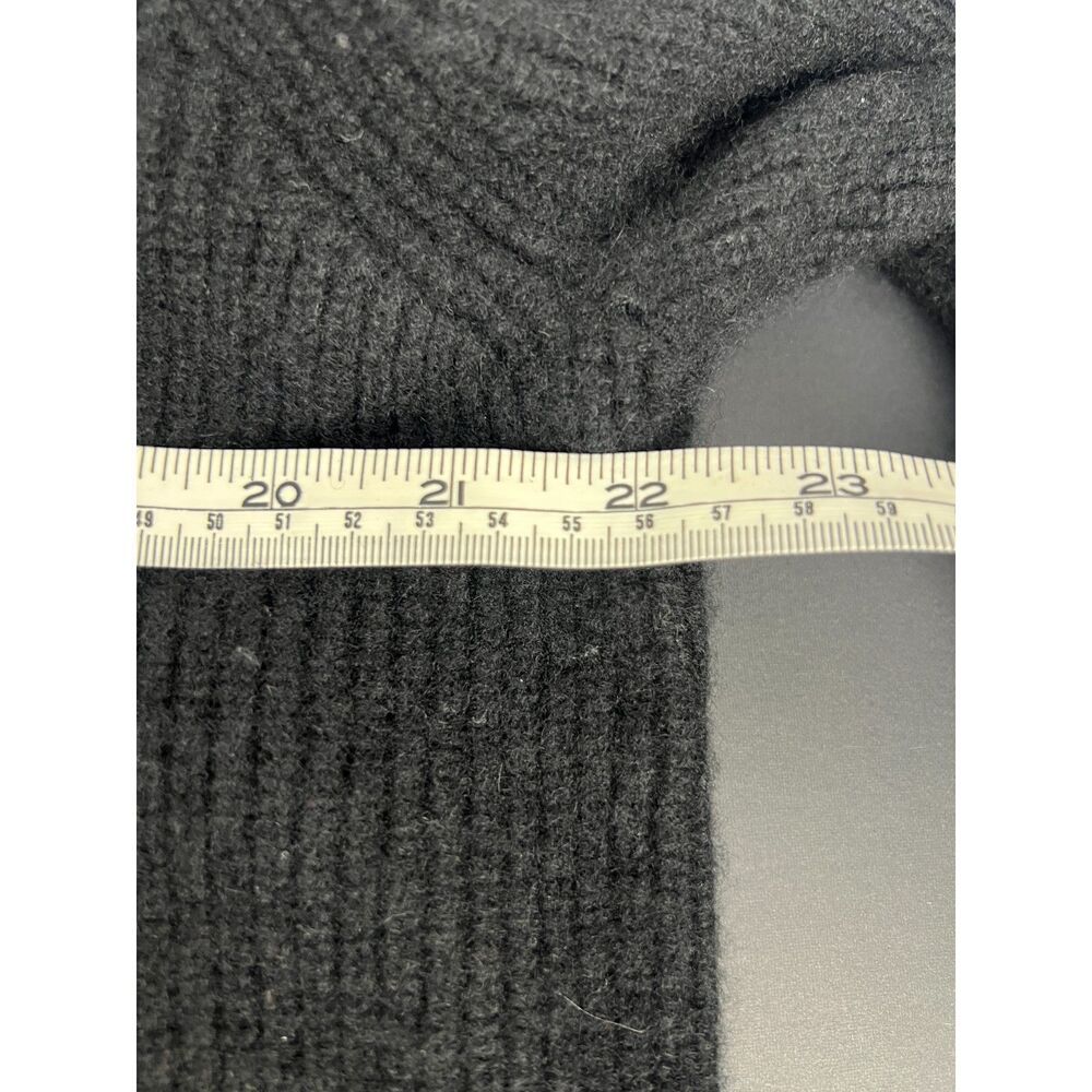 Quince Black 100% Mongolian Cashmere Fisherman Turtleneck Sweater Size L - Picture 5 of 7